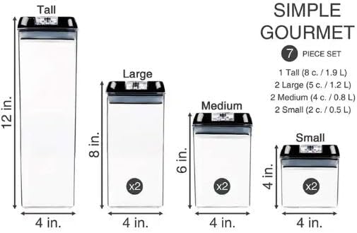 Miniatura 2 de Juego de contenedores de almacenamiento de alimentos 7 piezas