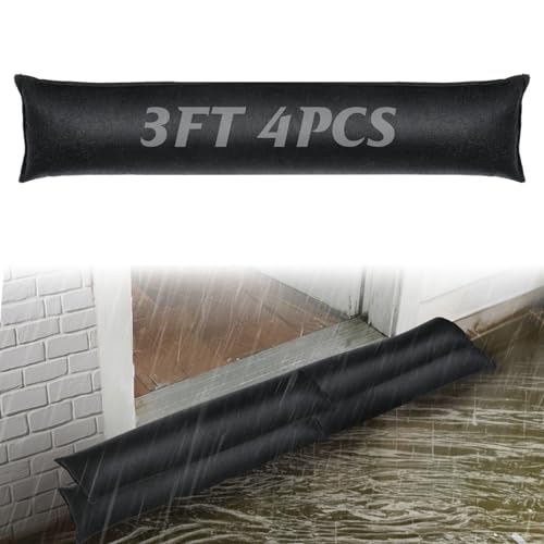 4pcs 3ft Water Activated Flood Barriers for Home - Sandless