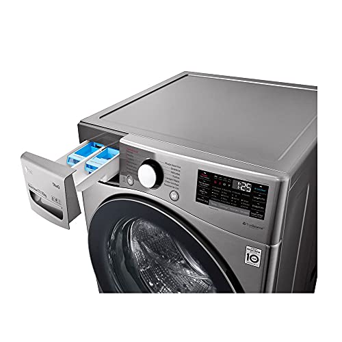 Lava e Seca Smart LG 17kg Aço Escovado com Conectividade Wi-Fi ThinQ - WD17SV2S6B - Motor Inverter