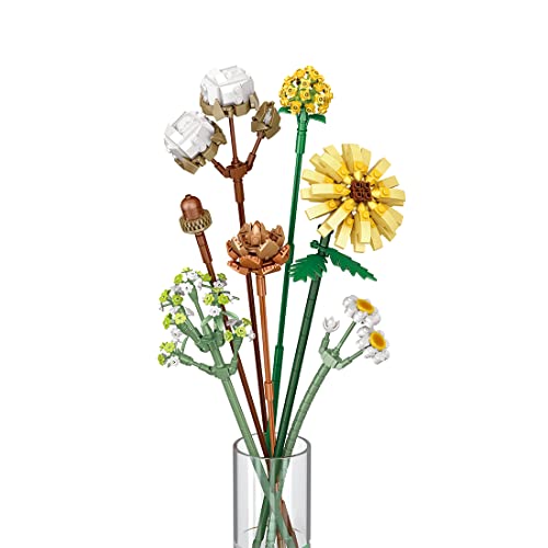 DIYAA Blumenstrauß Bausteine Bauset, 646 Klemmbausteine Mini Bricks Blumen Set für Erwachsene, Blume Kompatibel mit Lego… – Bild 3