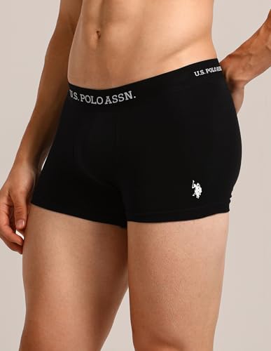 Image of U.S. Polo ASSN. Men's OET13 Anti Microbial Solid Underwear Trunks - Pack of 5