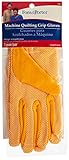 Dritz Fons & Porter 7856 Machine Quilting Grip Gloves, Gold, Size Large