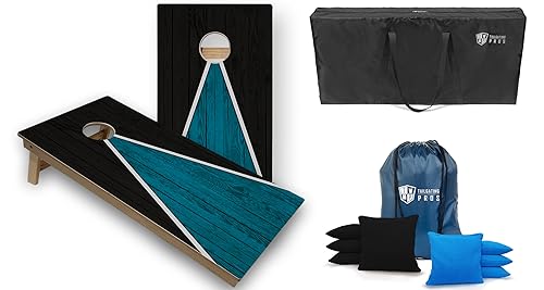 Tailgating Pros Tournament Grade Multicolor Cornhole Boards - Built-in LEDs, Carrying Case & Set of 8 Corn Filled Bags