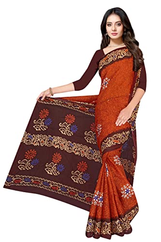 Image of TAMAIRA FASHION Mulmul Pure Cotton Saree For Woman Batik Printed |Office Wear Daily Wear Sarees For Women Without Blouse Piece