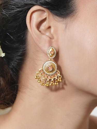 Image of Rubans Chandelier Earrings Traditional Festive Jewellery Gift for Women & Girls