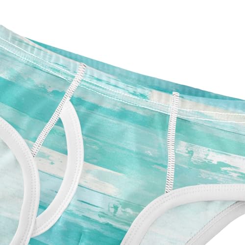 KLL Teal Turquoise Green Painted Wood Toddler Boys' Soft Underwear Cute Children Undies4