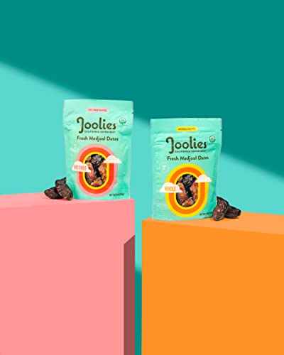Joolies Organic Pit-Free Medjool Dates | 9 Ounce Pouch| Fresh California Grown Fruit | Vegan, Gluten-Free, Paleo, No Sugar Added | Great Source of Fiber & Antioxidants