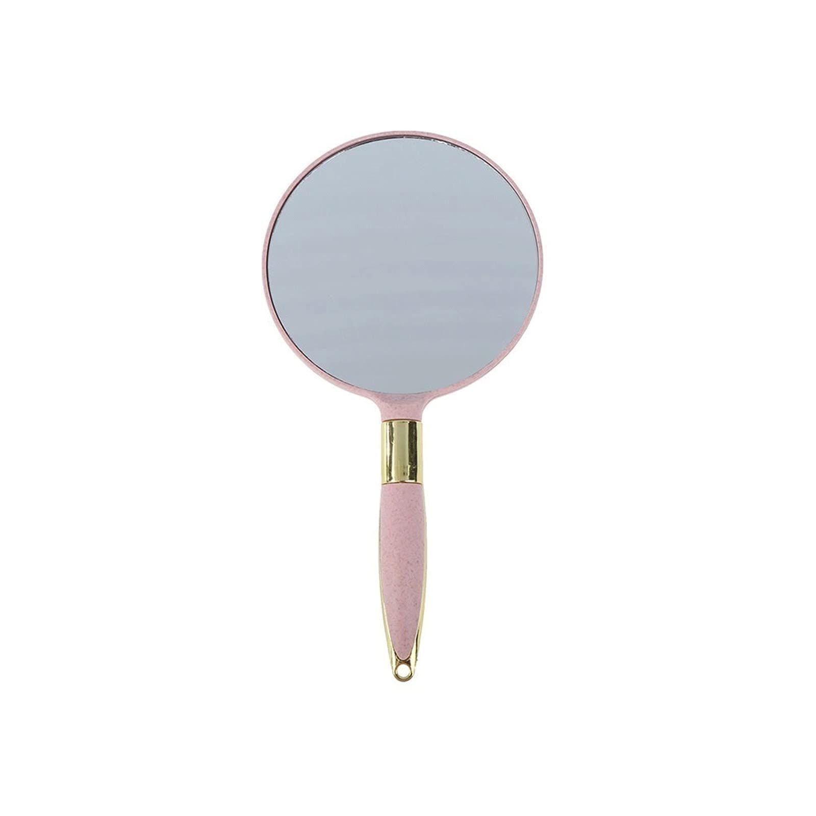 Espejo de Maquillaje de Escritorio, Espejo de Belleza, 1 Pieza, Espejos de Mano Vintage de plástico para Mano, Espejo de tocador para Maquillaje (Rosa)