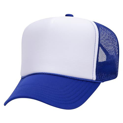 Image of OTTO Polyester Foam Front 5 Panel High Crown Mesh Back Trucker Hats in 97, Bulk, Wholesale