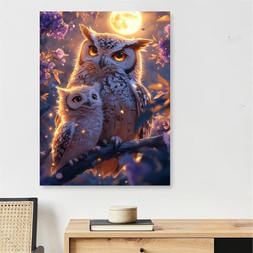 Coloriage par numéro adulte hibou pour surmonter le stress grâce aux loisirs créatifs