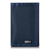 FORYEE Men’s Nylon Trifold RFID Wallet with ID Window, Slim Security Wallet for Card Cash Holder, Modern Fashion Stylish Wallet Gifts for Teen Boys and Men, One Size -Navy Blue