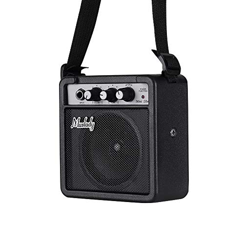 KKmoon Muslady 5W Mini Amplificador de guitarra Amp alto-falante com entradas de 3,5 mm e 6,35 mm Sa