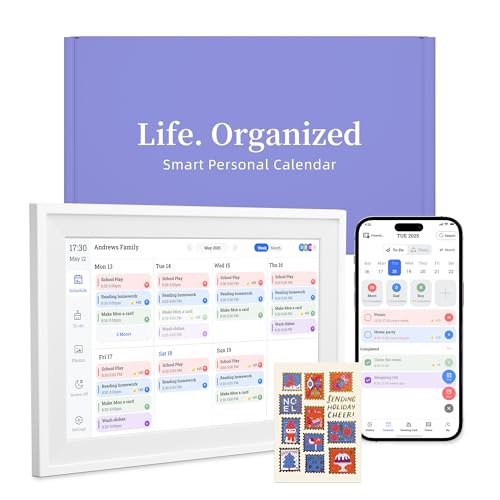 10.1’’ Smart Digital Calendar - Interactive Touch Screen, HD Display, Wall Mountable Family Organizer with Chore Chart, To-Do Lists & App Sync for Home & Office