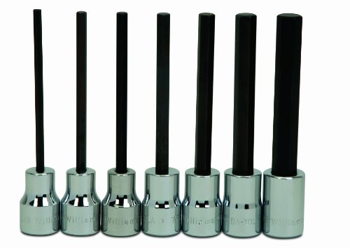 Williams WSBS-7LRC 7-Piece Long Hex Bit Socket Set