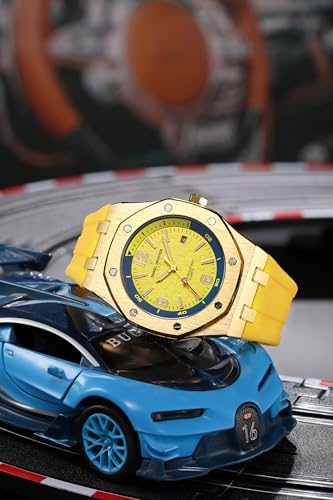 Image of Daniel Hechter Paris Grenelle Collection Analog Watch for Men - Stainless Steel Bezel, Silicone Strap with Textured Dial and Date Display Function - DHM1015