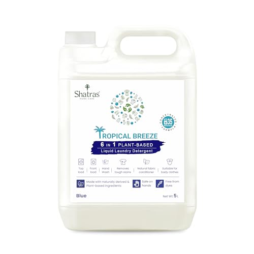 Image of Shatras Lavender Liquid Detergent 5 Litre - Concentrated Laundry Liquid for Fabric Care, Suitable for Top-Load & Front-Load Washing Machines and Hand Wash