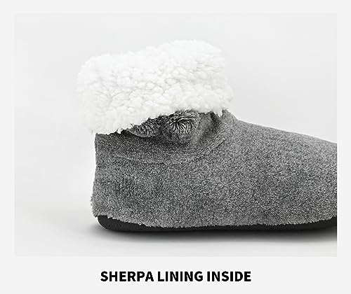 Image of DICUIRD Womens Thick & Warm Slipper Socks with Grippers - Christmas House Slippers