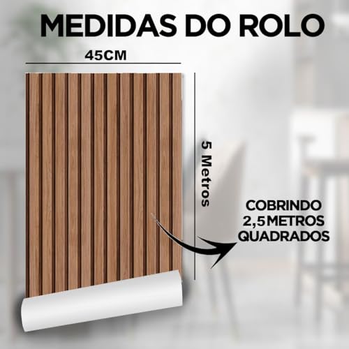 Papel De Parede Autocolante Adesivo Lavavel 3d (Madeira Ripado Louro Freijo)