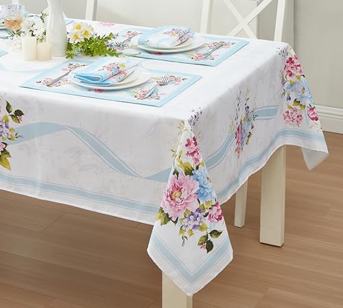Newbridge 105932FTCXB060X084MLT Easy Care Fabric Rectangle Tablecloth thumb #3