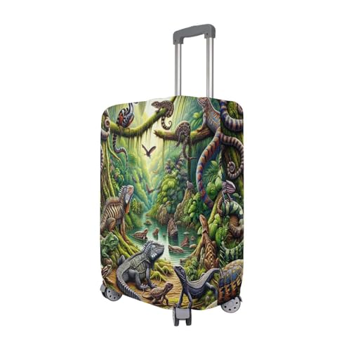 Reptile Jungle Lizards Luggage Protector Cover Fit 18-32 Inch Luggage Identifiers3