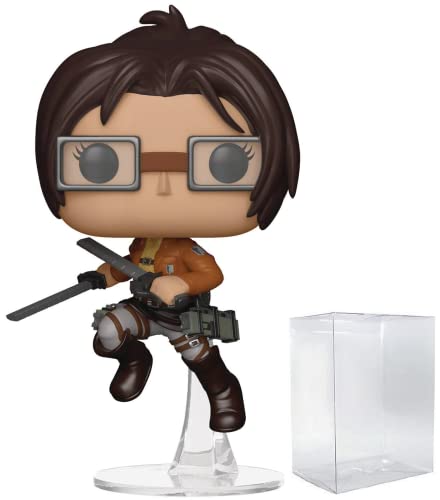 Figura de vinilo Pop Attack on Titan, Hange Zoe Funko Pop, incluida con caja protectora compatible multicolor, 9,5 cm