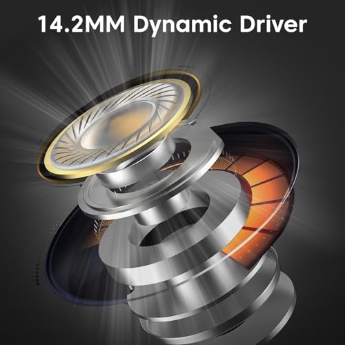 Image of Sounce BassEngine Type-C In Ear Wired Earphones 14.2mm Dynamic Driver HD Mic Ergonomic Earbuds Anti Tangle TPE Cable In Line Music Call Controls Deep Bass Clear Sound for Everyday Use ProSeries(Black)