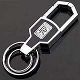 YYWWB Car Fob Keychain for Rolls Royce Cullinan Phantom Ghost Wraith Dawn Keychains Keyring Holder Key Chain Anti-Lost Ring Portable Lanyard Men and Women Birthday Gift Accessories