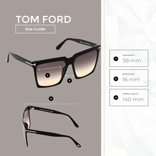 Tom Ford Sabrina FT0764 Square Sunglasses for Women +BUNDLE with ACCESSORY EYEWEAR KIT4