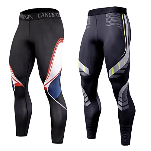 Image of OEBLD Compression Pants Men Thermal Underwear Set Base Layer Dry Tights Gym Running Leggings Long Sleeve Shirt