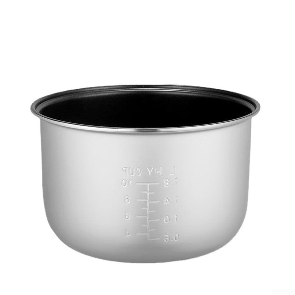 Cuiseur à riz intérieur de rechange, récipient de cuisson anti-adhésif en alliage avec marques de mesure, bol intérieur de rechange pour cuiseur à riz électrique (4 l)