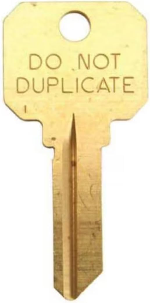 DND SC1 Do Not Duplicate Key Blank for Schlage Lock Sets, Brass Finish - Pack of (50)