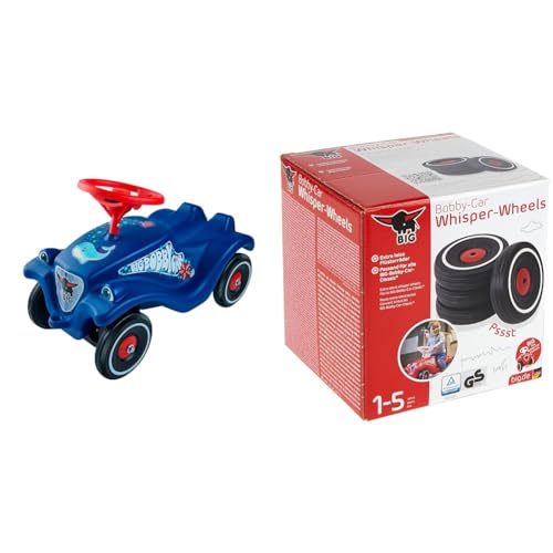 Big-Bobby-Car Classic Ocean - Kinderfahrzeug mit Aufklebern in Ozean Design & er Wheels - Flüsterräder für Rutscher Autos, Reifen-Set mit Befestigungsclips und Montageanleitung, für Kinder ab 1 Jahr