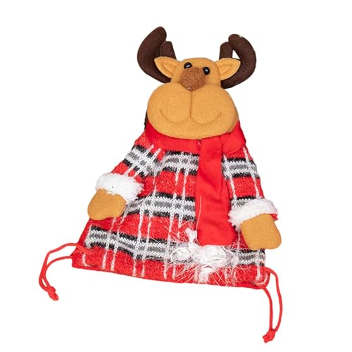 Bolsas de Tela para Navidad,Bolsas para Muñecas Navideñas, Bolsas para muñecas de Papá Noel Bolsas de regalos navideños, Bolsas de regalo con cordón, decoración navideña reutilizable para vacaciones