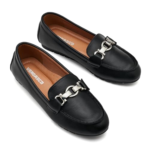 Image of VERDASCO Women's Loafers Comfort Slip-Ons Flat Work Shoes Casual Moccasins Penny Loafers Lady Dress Shoes