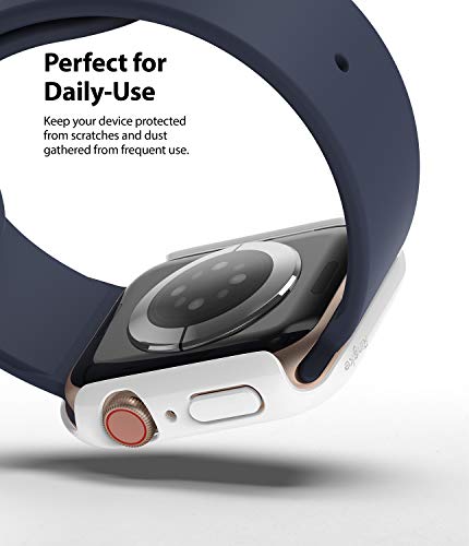 Image of Ringke Slim Case for Apple Watch Series 6 /5 /4 /SE 44mm, Clear & White | 2 Pack