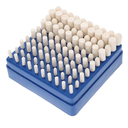 STOBAZA Watch Polishing Kit 100pcs Wool Grinding Heads Soft Wool Buffing Wheels for Scratch Removal Shine Restoration