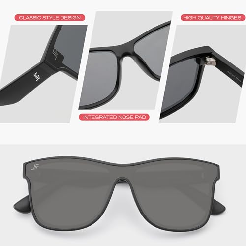 Image of Men's Polarized Sunglasses, Square Rubber Frame Carbon Fiber Temple Fishing Driving Sun Glasses UV Protection RFS8205