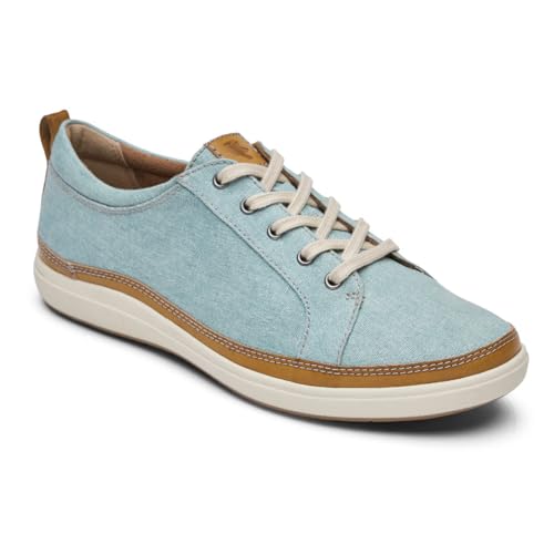 Cobb Hill Bailee Sneaker Mineral Blue Canvas Eco Water Resistant 5.5 B (M)