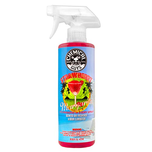 Chemical Guys AIR_223_16 Strawberry Margarita Premium Air Freshener and Odor Eliminator, Great for Cars, Trucks, SUVs, RVs & More, (16 fl oz) Strawberry Margarita Scent #1