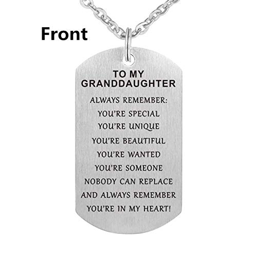 FALOGIJE Granddaughter Necklace Birthday Gifts - You Are Special You Are In My Heart - My Favorite Granddaughter Gifts2