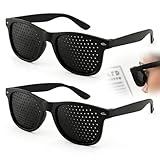 Piaeny 2 Stück Rasterbrille für Augentraining, Lochbrille zur Augenentspannung und Verbesserung des Sehvermögens, Pinhole Glasses Augentrainer für Damen und Herren im Alltag