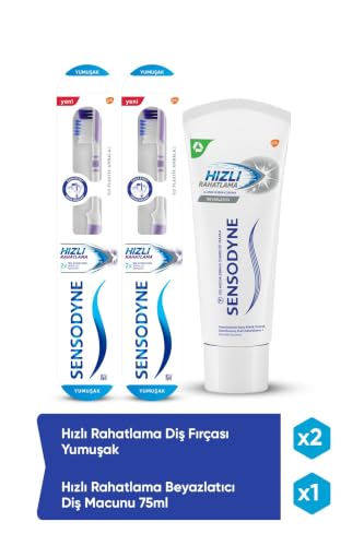 Hızlı Rahatlama Beyazlatıcı Diş Macunu 75 ml + Hızlı Rahatlama Diş Fırçası Soft 2'li Paket