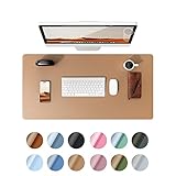 YSAGi デスクマット レザー デスクパッド 大型マウスパッド ノンスリップ PUレザー デスクブロッター ラップトップデスクパッド オフィス・家庭用防水 デスクライティングパッド (錆利休, 60*35cm)