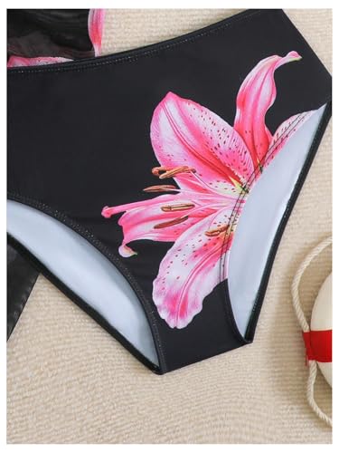 Image of SHENHE Girl's 3 Piece Swimsuits Cute Halter Triangle Bikini Bathing Suit with Beach Cover Up