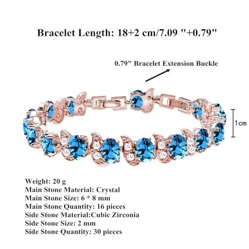 Image of LMXXVJ Fashion Tennis Bracelet Created Emerald White Gold Plated Charm Bracelet Gifts Jewelry for Women
