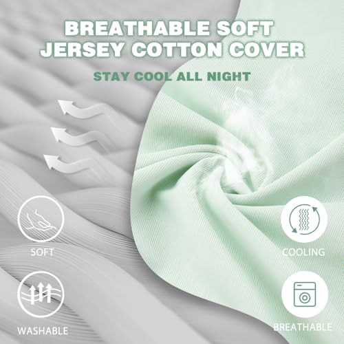 Image of Chilling Home Pregnancy Pillow, Cooling Pregnancy Pillows for Sleeping,Full Body Pillow for Adult,Maternity Pillow for Pregnant Women 63 inch, Pregnancy Must Have with Removable Cover, Mint Green