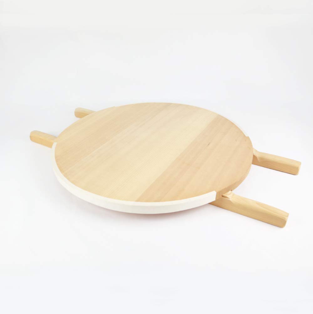 Amazon｜木製 鍋蓋 58cm 厚手 二本取手木ブタ そば釜ふた そば釜蓋