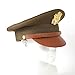 ANQIAO WW2 US Officer Visor Hat Crusher Wool Cap WWII Airborne (7 3/8)