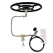 Stanbroil LP Propane Gas Fire Pit Burner Ring Installation Kit, Black Steel, 12-inch