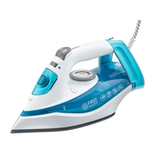 TZS First Austria Fer à repasser à vapeur I 2290-2720W I Semelle en céramique I Auto-nettoyage I Vapeur verticale I Réservoir d'eau de 0,3 L I 1,2 kg